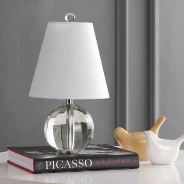 Goddard 16" Crystal Ball/Metal LED Table Lamp - JONATHAN Y